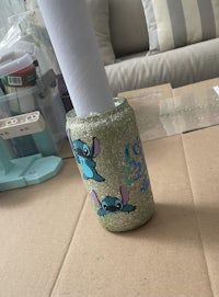 lilo & stitch glitter toilet paper holder