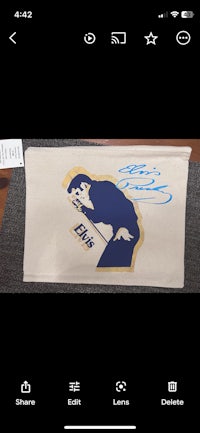 elvis presley autographed tote bag